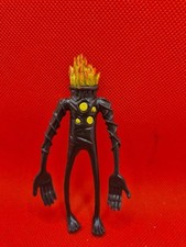 NIP Siren Head Bendable Black Orange Flames Plastic Figure Cake Topper 4”