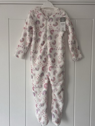 Girls white rainbow fleece - rainbow,