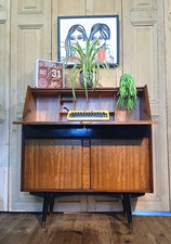 MID CENTURY TEAK BUREAU DESK
