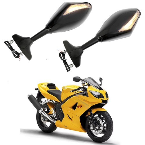 Motorcycle side mirrors led - mirrors, w/led