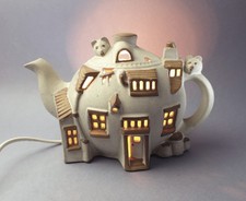 Vintage Shelf Art Pottery Stoneware  teapot  Lamp  reduced in price now 