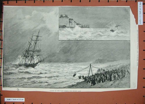 Original old antique print - original,