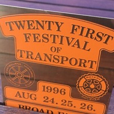 Historic 21st Festival Of Transport Show Plaque. Broad Farm Hellingly 1996