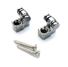 NEW 2 x ELECTRIC GUITAR CHROME ROLLER STRING TREE RETAINERS MOUNTING GUIDES
