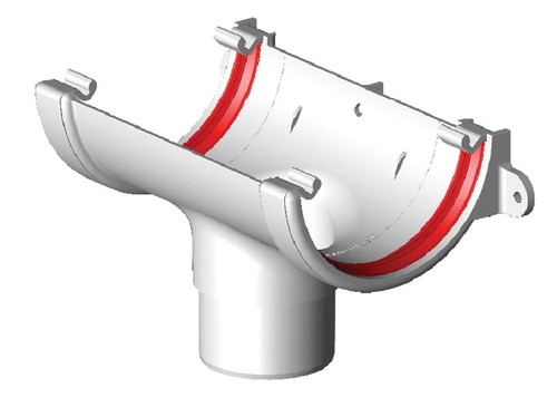 Round guttering and - and, down