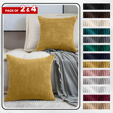 Crushed Velvet Filled Cushions 18"x18" OR Cushion Covers 45 x 45 cm Sofa Pillows