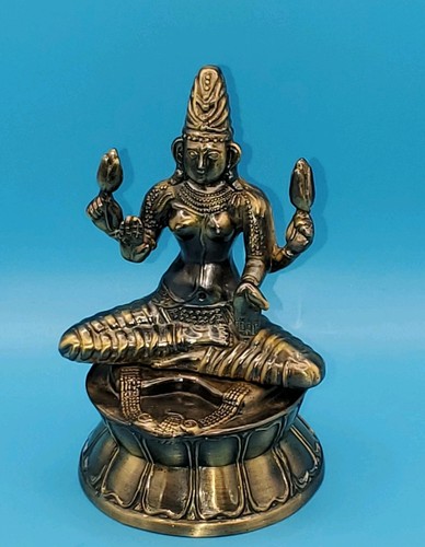 Vintage metal lakshmi statue - vintage,
