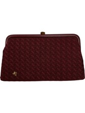 Jane Shilton Wine Woven Clutch