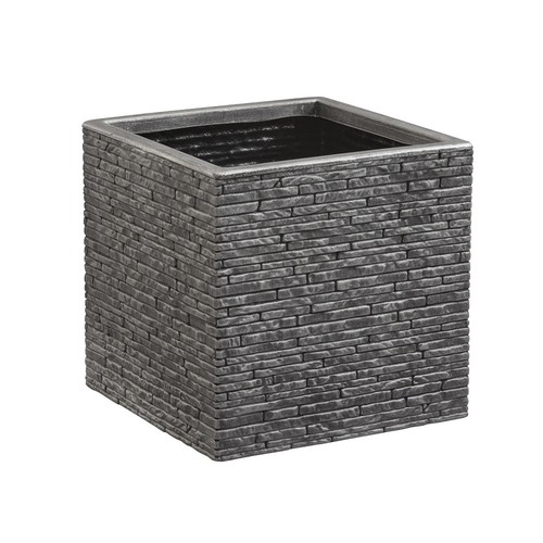 Strata slate square planter - slate,