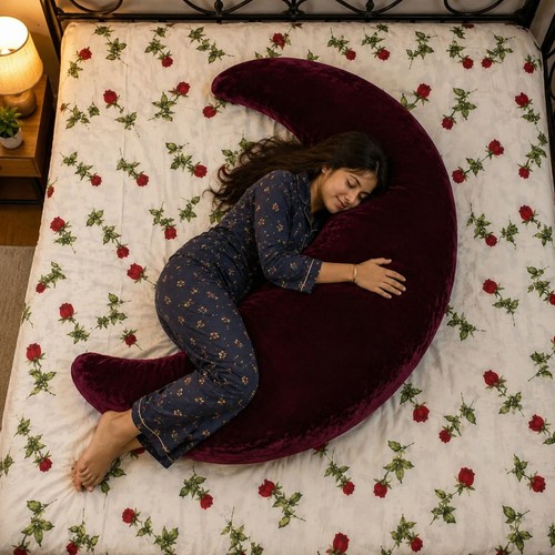 Crescent moon body pillow - moon, c
