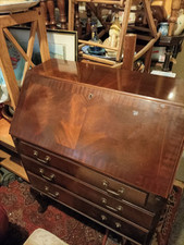 A Mahogany Bureaux Circa 1950s/70s Of Good Colour Used  Age Scratches Used.key