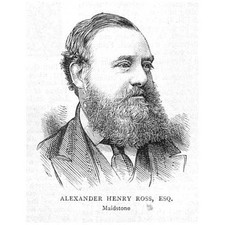 Alexander Henry Ross MP for Maidstone - Antique Print 1880