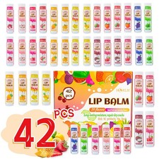 42 Pack Lip Balm, Natural Lip