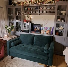 Dunelm Zoe 2 Seater Sofa Green