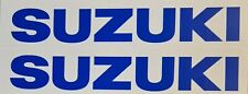 2 x Suzuki Tank Fairing Decal Stickers 200mm X 30mm Oracal 651 Brilliant Blue 