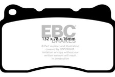 EBC Redstuff Front Brake Pads for Vauxhall Insignia 2.8 T/T VXR 325HP 2009 > 17