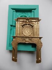 Dolls House Silicone Rubber Mould Ornate Style Dolls House Fire Place /Top Clock