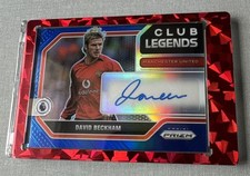 Panini Prizm Club Legends Blue Shimmer Manchester United David Beckham Auto