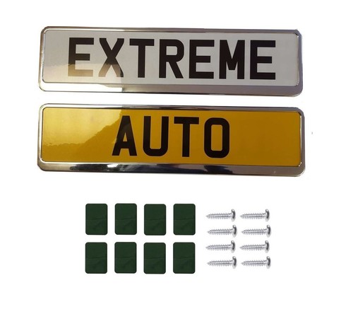 Chrome car number - number, plate