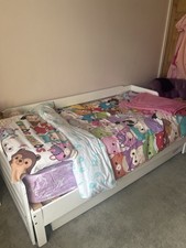 White Day Bed, Trundle, Storage And Single Mattress. Great For Kids/Tweens.