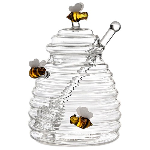 Transparent honey jar - transparent,