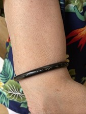 Vintage Bakalight Upper Arm Bangle w Small Inset Silver Decoration all Round