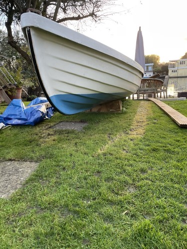 Fibre glass rowing boat - glass,