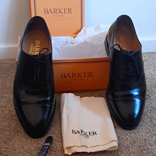 Barker men black - black, leather