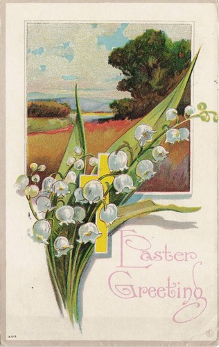 Vintage 1912 easter lily - easter,
