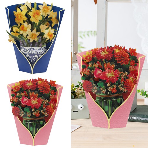 Pop flower greeting - 3d,