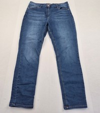 FALMER Jeans 16 Blue Women's Denim Straight Leg Slim Stretch