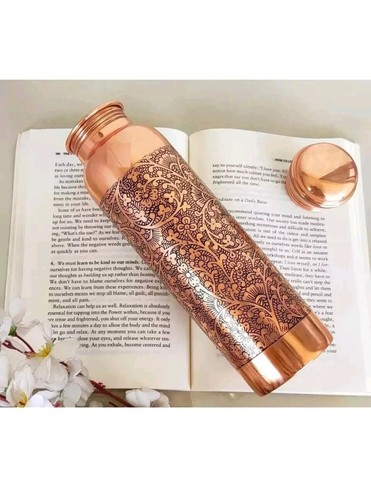 100 copper water bottle - water,