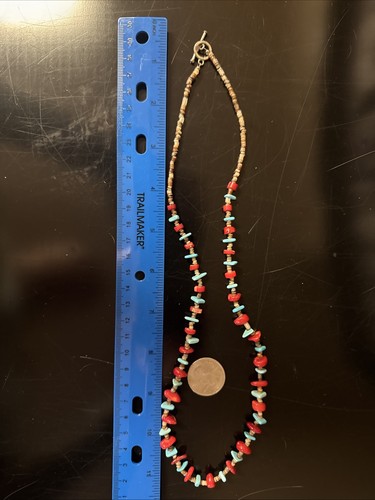 Red coral puka shell - red,