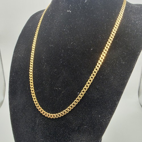 9ct gold curb chain necklace - chain,
