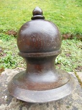VERY LARGE RECLAIMED ANTIQUE CARVED STAIR NEWEL POST CAP TOP FINIAL 