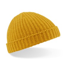 Mens Ladies Retro Style Knitted Fisherman Trawler Beanie Vintage Look