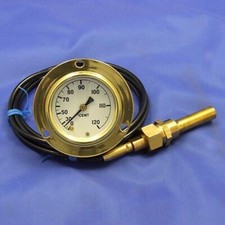 Vintage Car Water Temperature Gauge - 0-120 deg C, White