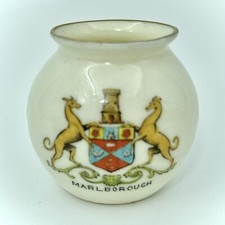 VINTAGE SHELLEY CRESTED CHINA MODEL OF GLASTONBURY VASE - MARLBOROUGH CREST