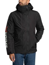 Superdry Men's Hooded Yachter Windbreaker Jacket, Black