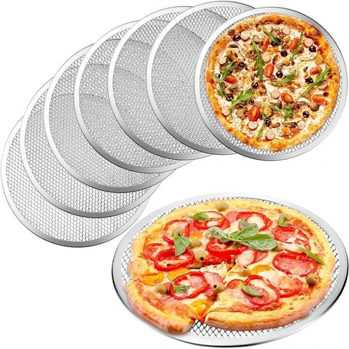 Round aluminium pizza pan with - round,