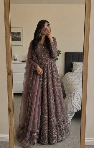 Purple anarkali indian - anarkali,,