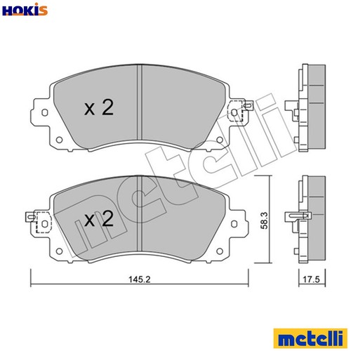 Brake pad set - pad,