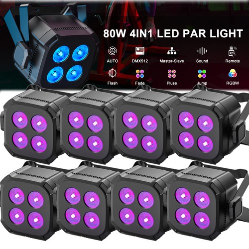 6pcs 4led stage lights rgbw - 4led,