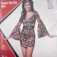 Go Go Reto Glam Rock Hippie Woodstock Festival Hen ex-small