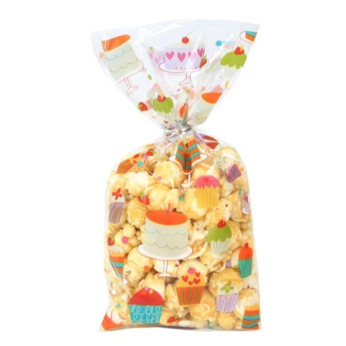 Clear cellophane cupcake bags - cupcake,