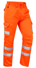Leo Bideford Hi Vis Trousers Rail Spec Class 1 Cargo Combat Work Trouser 28-54"