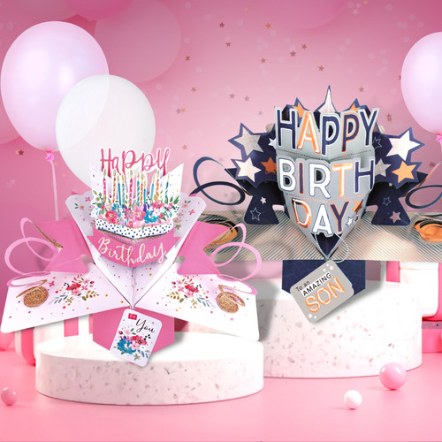 Pop birthday card - pop, up