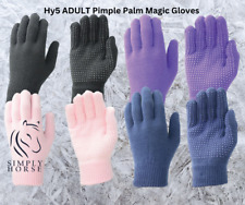 Hy Equestrian Hy5 Adults Pimple Palm Magic Gloves - Riding Grip - PINK, BLACK ET
