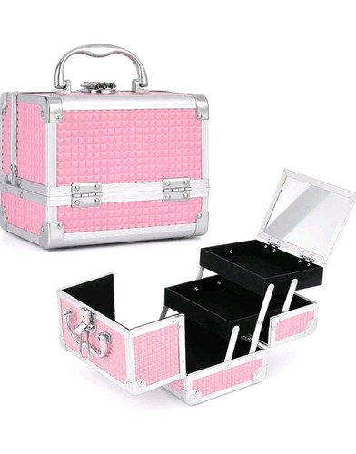 Pink makeup box vanity - pink,