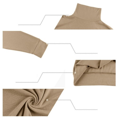 Polyester turtleneck top men - polyester, men's